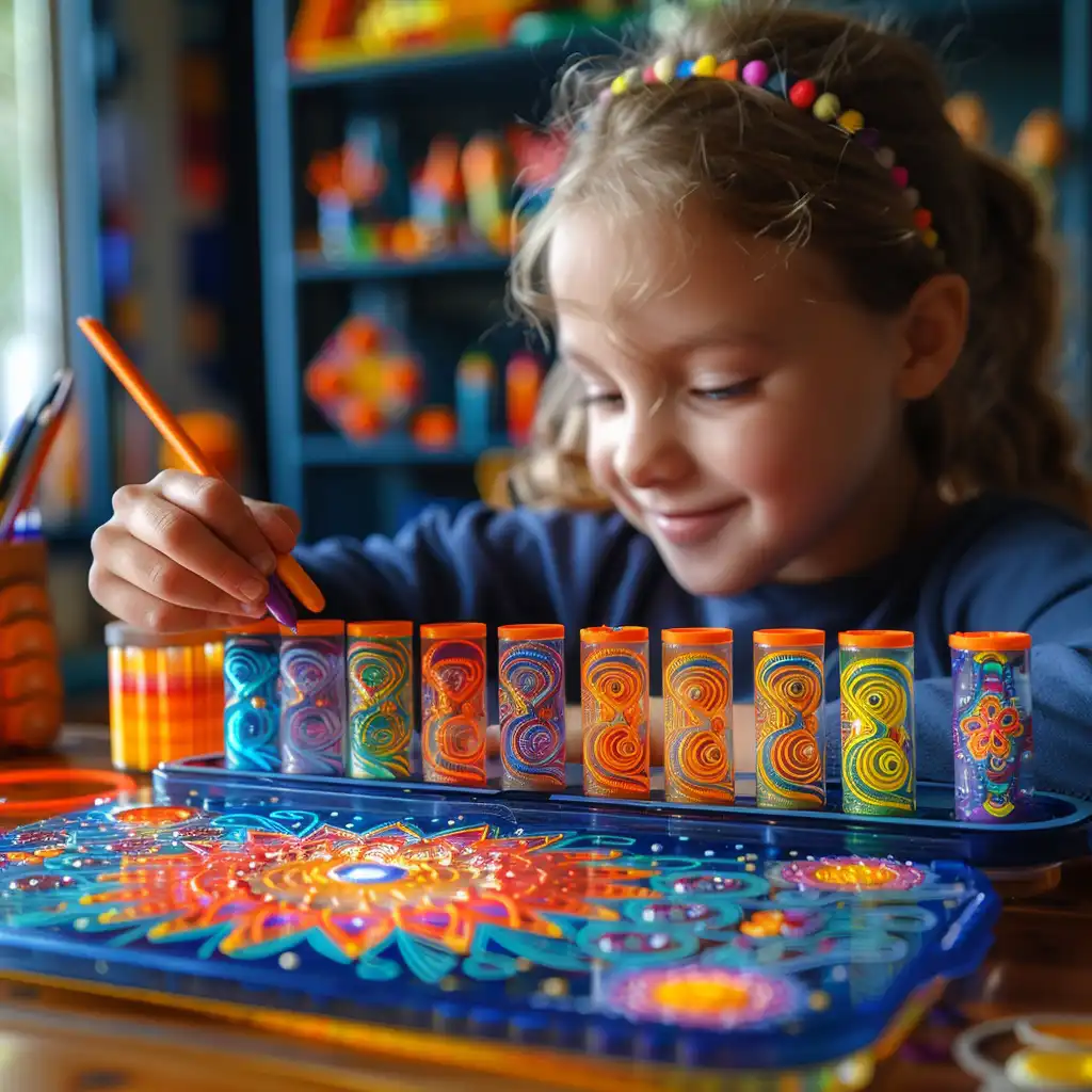 De magie van de spirograaf: Een reis door vormen en kleuren.